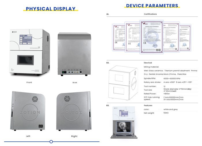 5 axis dental Zirconia Milling Machine display 5 axis dental Zirconia Milling Machine display